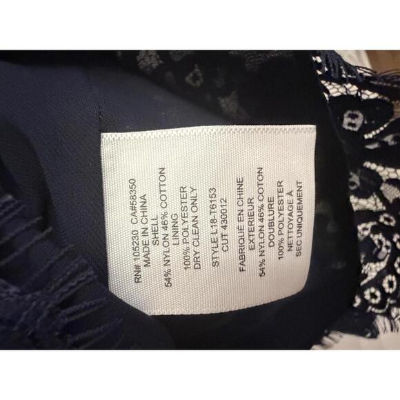 Joie Abay cold-shoulder lace blouse in navy blue size Large - Picture 5 of 5